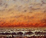 Gustave Courbet Seascape painting